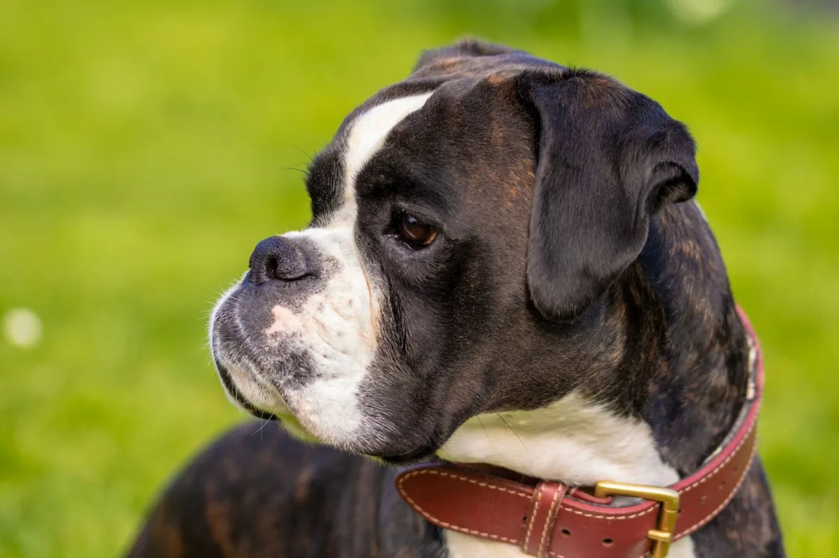 boxer-dog-portrait-pet-animal Image of a Boxer Dog
