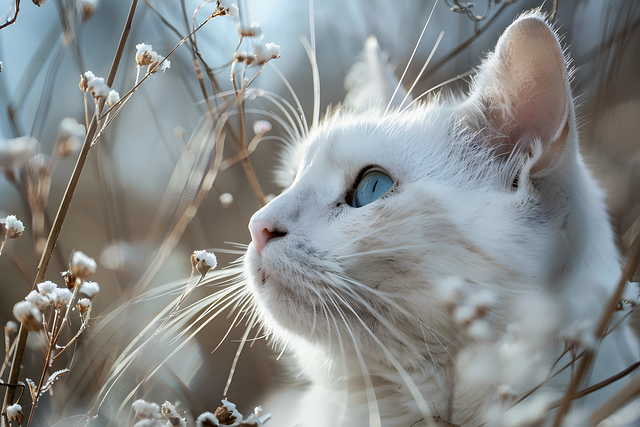 a cat with blue eyes